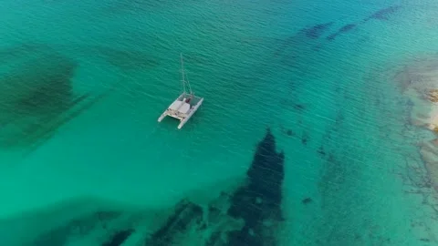 Sailboat on Paradise Island Nassau, Bahamas  Stock Footage