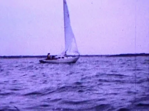 Sailboat passing by Video stock 83469394