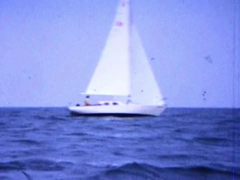 Sailboat passing by Video stock 83469433