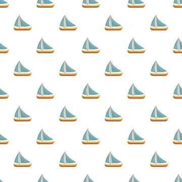 Sailboat pattern creating a nautical seamless background Illustrazione stock
