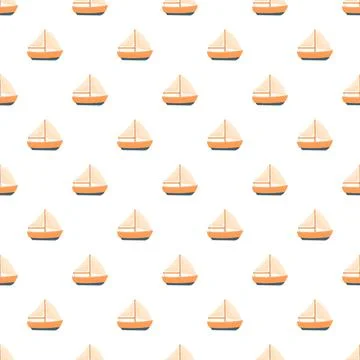 Sailboat pattern creating a nautical themed background Stock Illustration