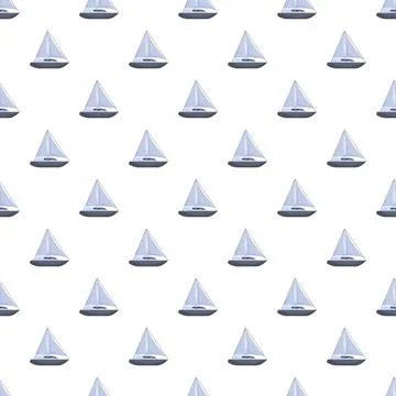 Sailboat pattern creating a seamless nautical background Illustrazione stock