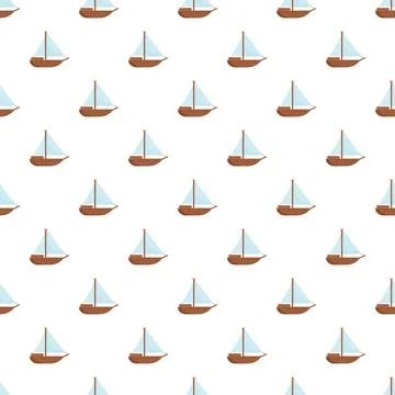 Sailboat pattern repeating creating a nautical background Stockillustratie