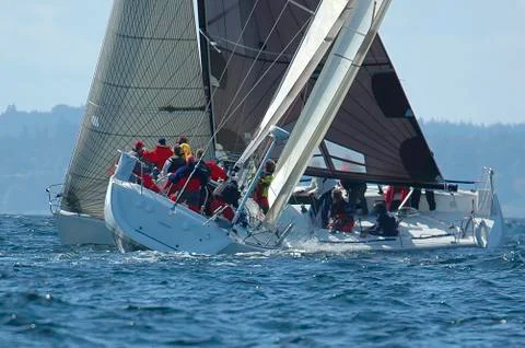 Sailboat Racing Foto stock