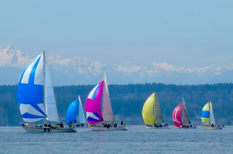 Sailboat Racing Stock Photos