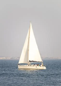 Sailboat in the River Stock Photos