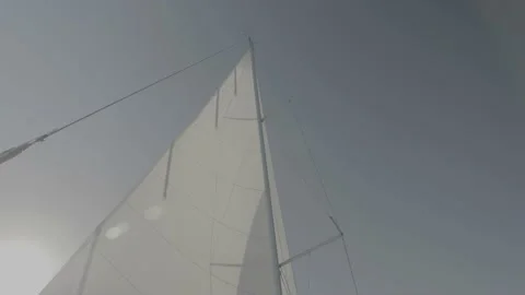 Sailboat sail in the wind, Miami Stock Footage 236484379