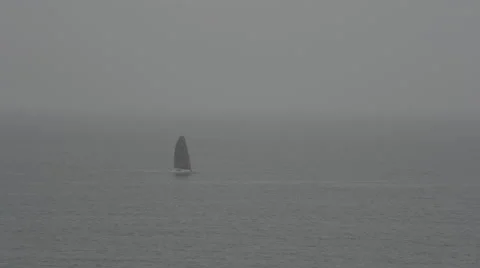 Sailboat Sailing Across Open Ocean RAW 스톡 동영상 41306113