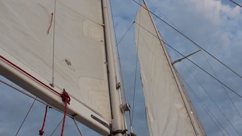 Sailboat Sails Stock Footage 107890019