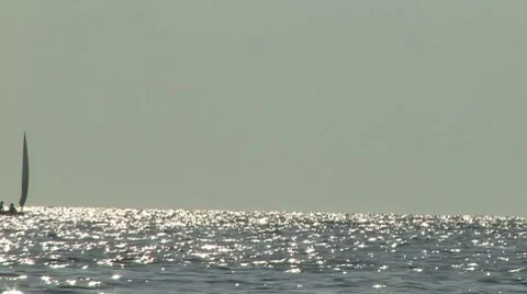 Sailboat on sea Stockbeeldmateriaal 7904123