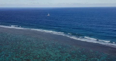 Sailboat at sea Stock Footage 115063480