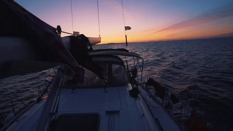 Sailboat on the Sea Stock Footage 122164065