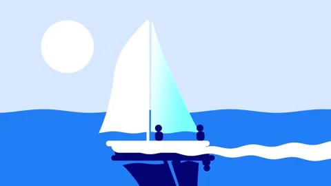 Sailboat on the Sea Stock Footage 301319336