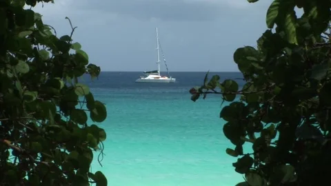 Sailboat on St. John, USVI Stock Footage 72571447
