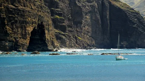 Sailboat on standby Stock Footage 105340492