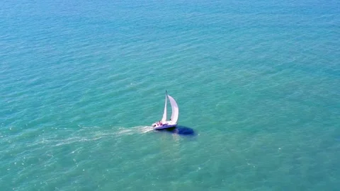 Sailboat Stock Stock Footage 154281963