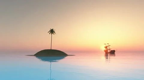 Sailboat at sunset Stock Footage 21328194