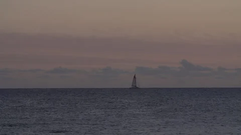 Sailboat at Sunset Stock Footage 165296885
