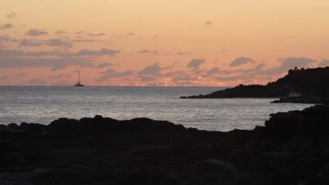 Sailboat at Sunset Stock Footage 165298378