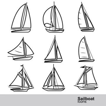 Sailboat vector Stock Illustration