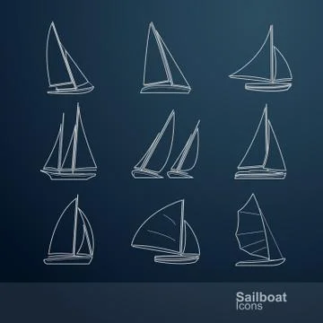 Sailboat vector Stock Illustration