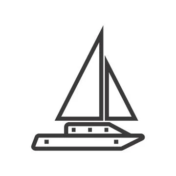 Sailboat vector image. Stock Illustration