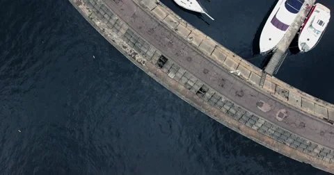 Sailboat view from above Stock Footage 63988840