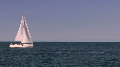 Sailboat on Water Stock Footage 507798