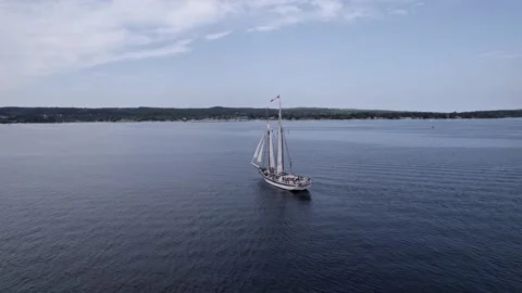 Sailboat on the Water Stock Footage 248800290