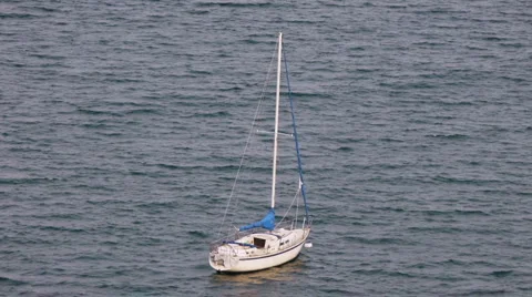 Sailboat Waves Stock Footage 5930664