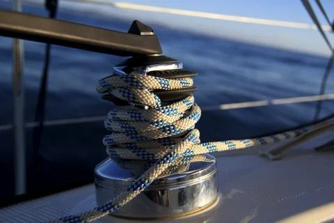 Sailboat winch Stock Photos
