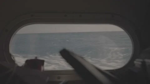 Sailboat window while sailing, Miami Stock Footage 236484385
