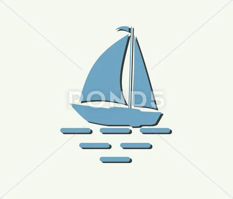 Sailboat yacht vector Stock Illustration
