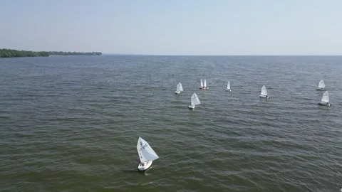 Sailboaters Oshkosh Video stock 244259027
