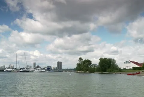 Sailboats and Clouds_NTSC Stock Footage 10592489