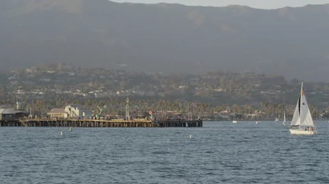 Sailboats in California 4K Stock Video Footage Stock Footage