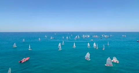 Sailboats Competition Stock Footage 65094592