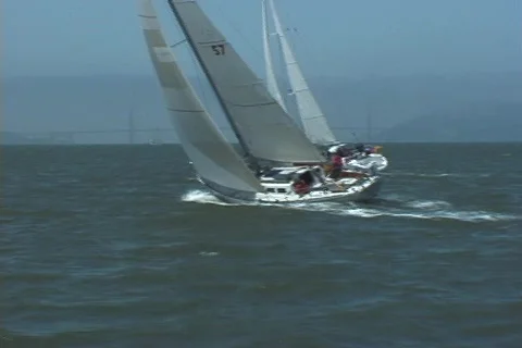 Sailboats Cross Stockbeeldmateriaal 124903
