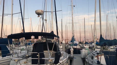 Sailboats Docking POV 動画素材 143010439