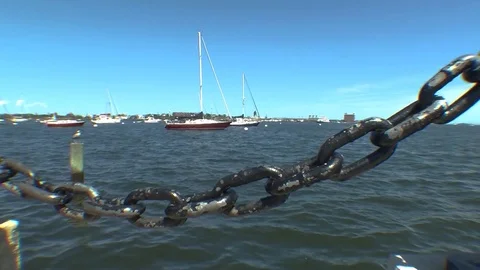 Sailboats In Harbor Stock Footage 108795249