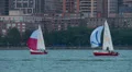 Sailboats on the Hudson River 1 HD Footage