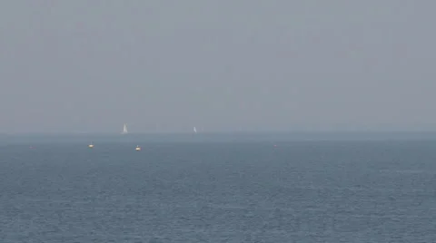 Sailboats on IJsselmeer Stock Footage
