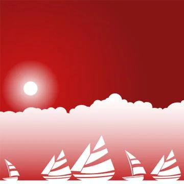 Sailboats Stock Illustration