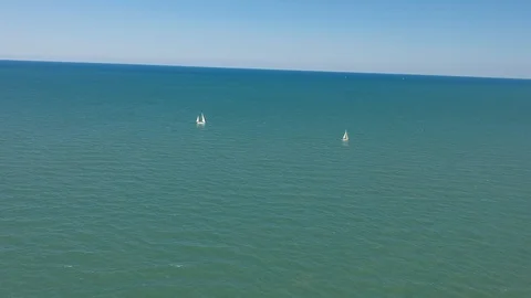 Sailboats on a lake Stock Footage 89986557