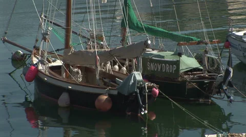 Sailboats moored Video stock 33606323