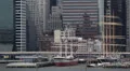 Sailboats, New York City Skyscrapers, Downtown Pier, Hudson River, Old Ship, Day HD Footage