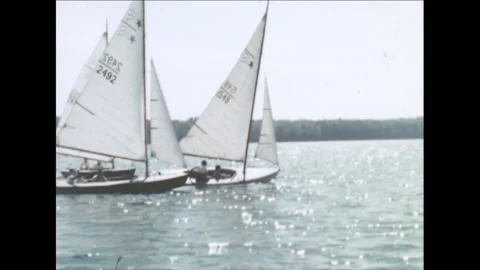 Sailboats sailing Stock Footage 135188885