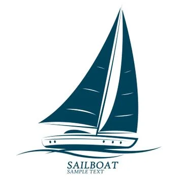 Sailboats vector Illustrazione stock