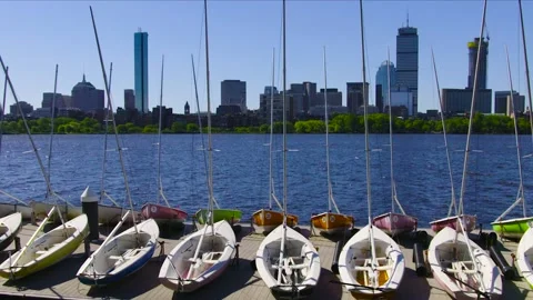 Sailboats:Skyline Stock Footage 147273495
