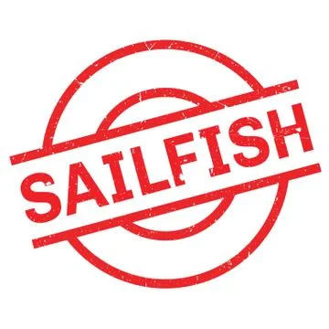 Sailfish rubber stamp Stock Illustration